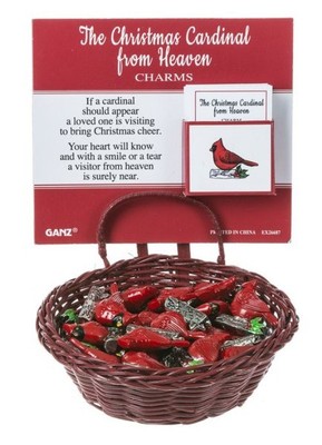 Ganz Christmas Cardinal from Heaven Miniature Charm Token with Insert Card