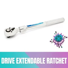 JobSmart 1/2" Drive Extendable Ratchet Socket Wrench Tool–Heavy Duty Adjustable