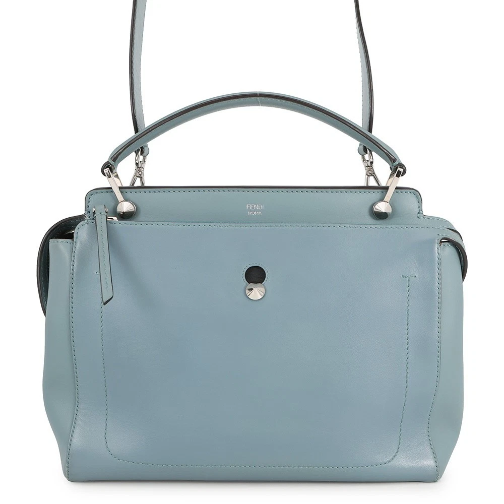 Fendi — FENDI dot com 2WAY Handbag Leather Blue 8BN293