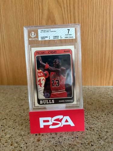 1988-89 Fleer Michael Jordan BGS 7 Chicago Bulls North Carolina HOF Vintage