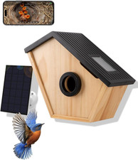 Smart Wireless Bird House with 2K Camera, Solar Power Night Vision