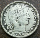 US 1898 Barber Quarter  **