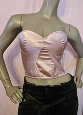 Pink Satin Bustier Top
