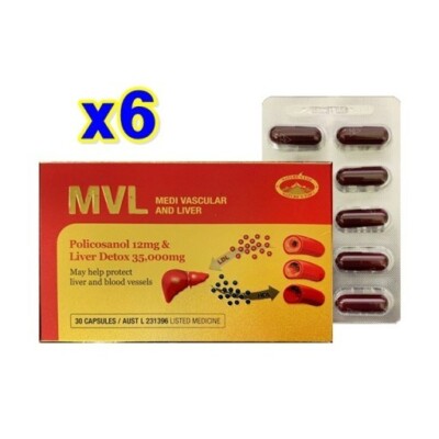 6 X Nature's Top MVL Policosanol  & Liver Detox 30 capsules