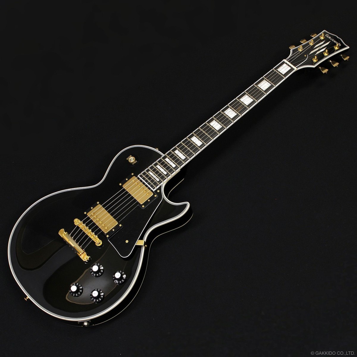 Edwards Electric Guitar Les Paul Custom Black E-LP-CTM W/Gig Edwards Electric Guitar Les Paul Custom Black E-LP-CTM W/Gig