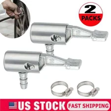 Two Lock On Tire Inflator Locking Air Chuck Air Hose Attachment 1/4"for Bike Car