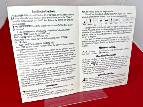Castle Quest - Questor's Guide - Instruction booklet by MicroPower - Picture 3 of 3