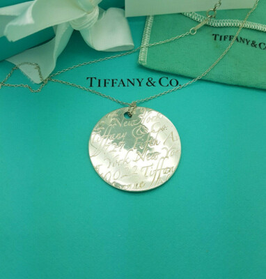 Tiffany & Co. RARE XL Huge Silver NOTES Disc New York Round