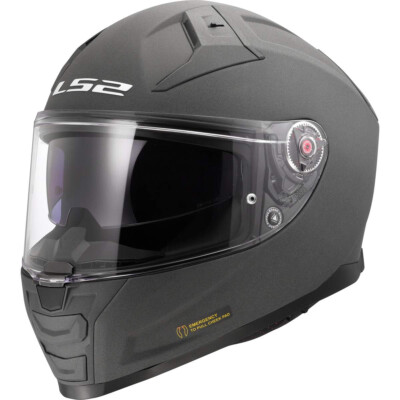 LS2 Integralhelm FF811 VECTOR II 2 SOLID concrete grey Fiberglas Gr. XL