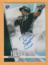 Ryon Healy Oakland A's AUTO 2017 Finest Autographs Refractors Oregon Ducks 14D