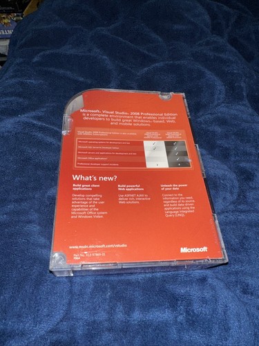 Microsoft Visual Studio 2008 Professional, SKU C5E-00245 + SQL Server 2005 w/key - Picture 3 of 10