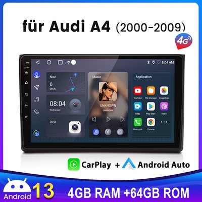 4+64GB Android 13 Für Audi A4 8E 8H B6 B7 2000-09 Autoradio GPS Navi WIFI DAB BT