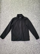 Kids Black Fleece Jacket, Size Medium 8