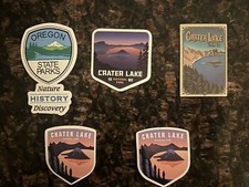 Crater Lake National Park Stickers/Decals Set Of 5