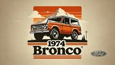 1974 Ford Bronco Classic Icon Retro Vintage reproduction metal sign