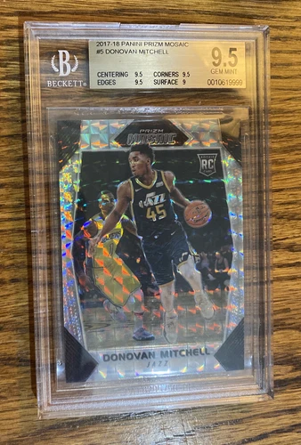 2017-18 Panini Mosaic Silver Prizm Donovan Mitchell #5 RC BGS 9.5 Gem Mint+
