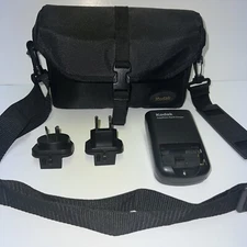 Black Padded Kodak Camera Bag W/Compartments & Strap W Accessories. PU