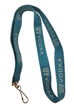 UV Vodka Promo LANYARD For ID Key Keys Badge Holder Necklace Blue White 15.5" L