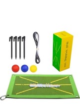 Golf Training Mat for Swing Detection Batting Divot Golf Hitting Practice Mat