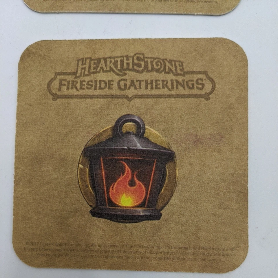 Blizzard Hearthstone - Juego de 4 posavasos promocionales Fireside Gathering 2017 Foto 3 de 4
