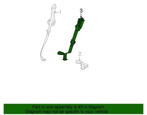 Conjunto de cinturón de seguridad trasero genuino GM 2002-2007 Saturn Vue regazo y hombro 22711833 Foto 2 de 2