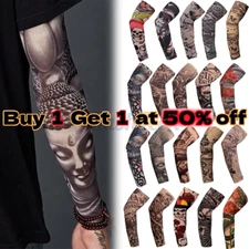 10Pcs Cooling Arm Sleeve Tattoo Cover Sun UV Protection Hip Hop Outdoor Sport