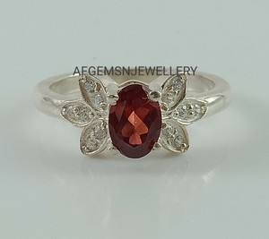Flower Garnet Ring Red Garnet Ring Natural Garnet Ring Vintage Garnet Ring Ebay
