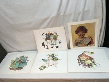 Vintage Norman Rockwell Set of Prints 5pc Lot Mid Century Art