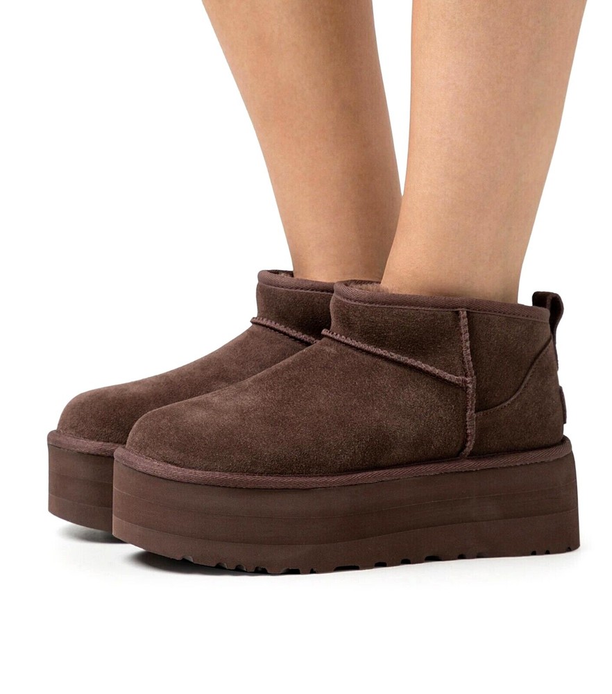 NEW 100% Authentic UGG Classic Ultra Mini Platform Women's Boots Burnt Cedar