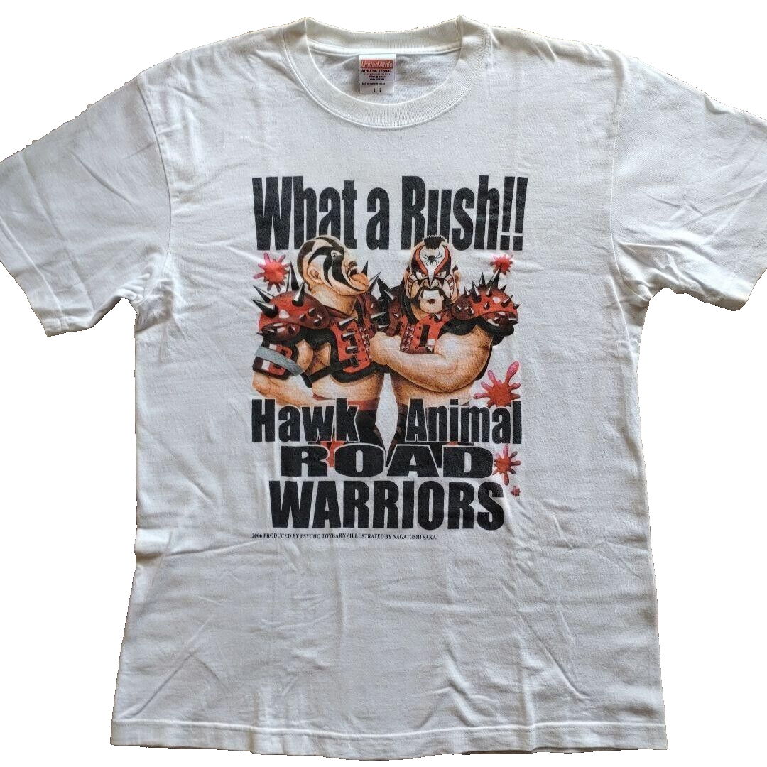 The Road Warriors Animal Hawk T-shirt Pro Wrestling Eitoshi Sakai