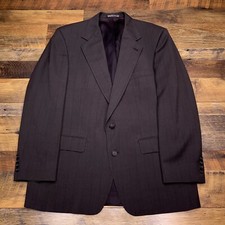Christian Brooks Suit Jacket Mens 41R Gray Striped Wool
