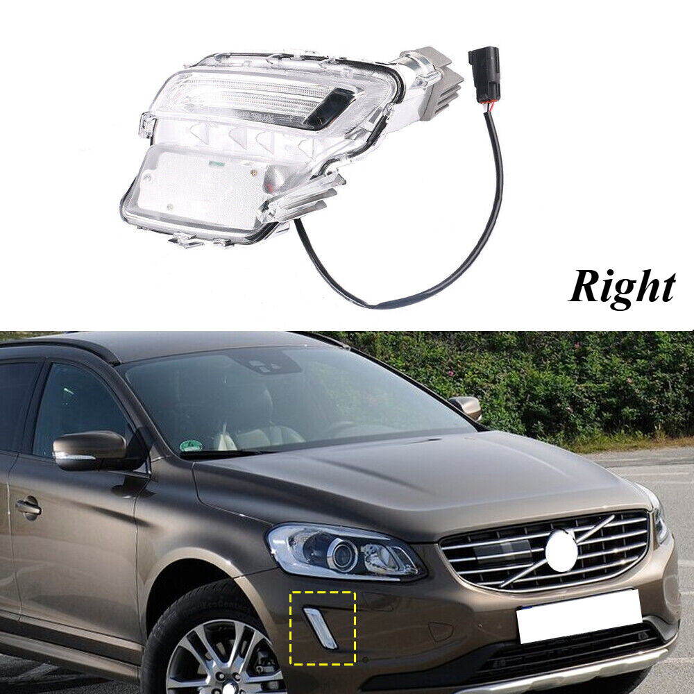 Right Front LED Fog Light Lamp Driving Light Clear For 2014~2018 Volvo XC60