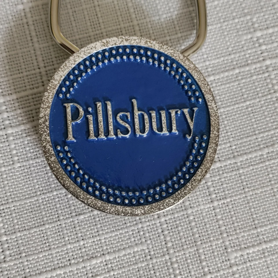 Vintage Pillsbury Collectible Key Chain Silver And Blue - Image 2 of 4