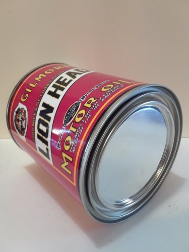 Lattina olio motore vintage Gilmore testa di leone 1 qt.- (re-pop da collezione) - Foto 4 di 7