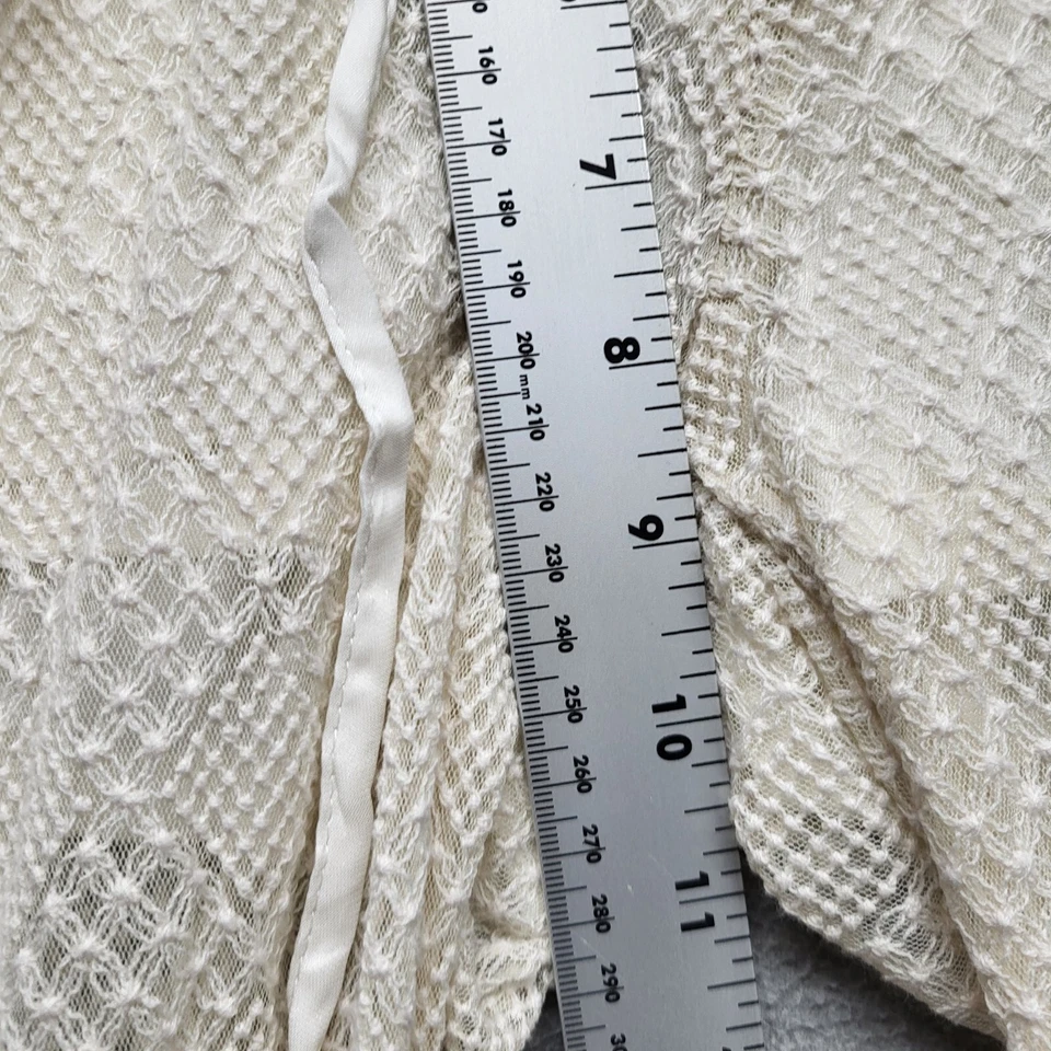 Roxy女式裤子中号白色纹理棉聚酰胺休闲33英寸内缝衬里 — 第 4/4 张图片