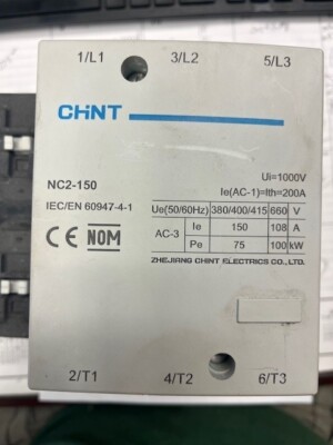 CHINT - NC2-150 - 150 AMP - 3 POLE - 600 V MAX AC CONTACTOR
