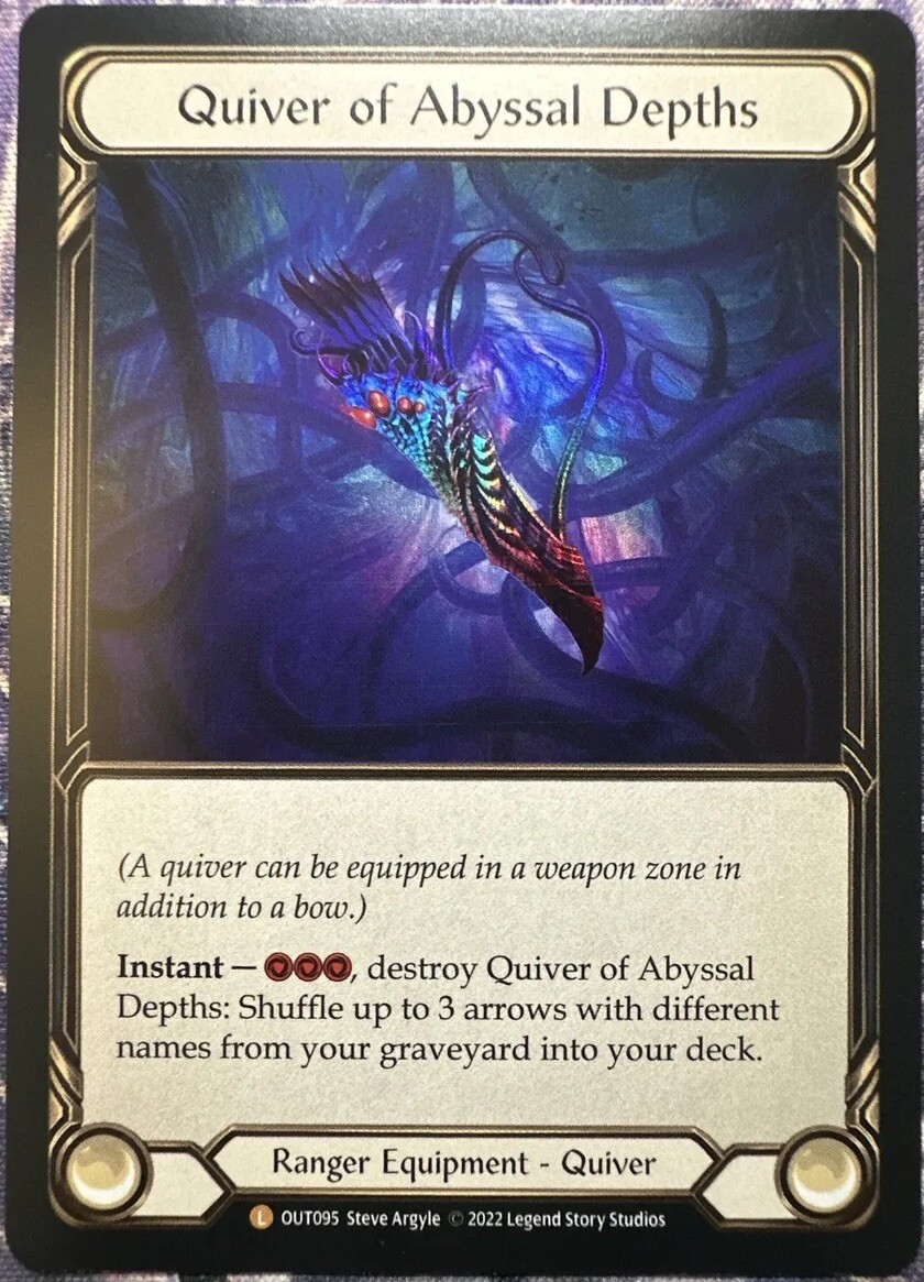 マジック:ザ・ギャザリング quiver of abyssal depths rainbowfoil Quiver of Abyssal Depths Rainbow Foil OUT095 Outsiders Flesh