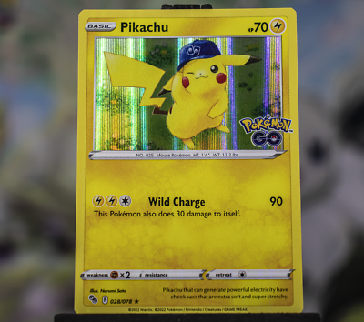 pokemon go pikachu with hat card Hat, 028/078 : Rare Holo - TCG this unique piece of high Pikachu With Grey Felt Hat