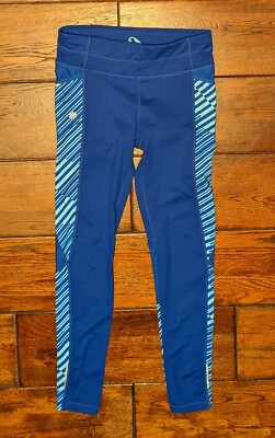 Athleta Sting Be Free Yoga Performance Tight Leggings Blue Women's Size Small