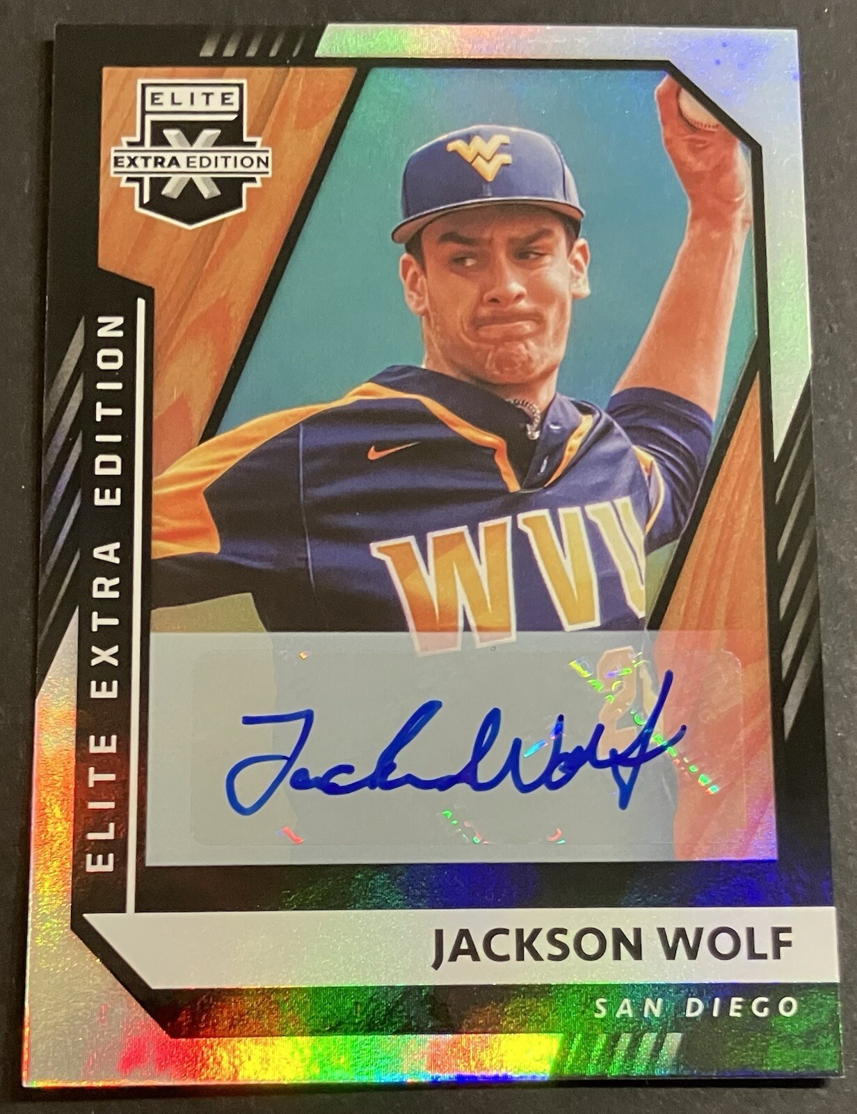 2021 Elite Extra Edition Auto 129 Jackson Wolf San Diego Padres Autograph