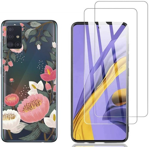 Pack Protection OPPO Reno 6 - 2 Films Verre Trempé + 1 Coque, Protection Totale Anti-chocs Et Rayures