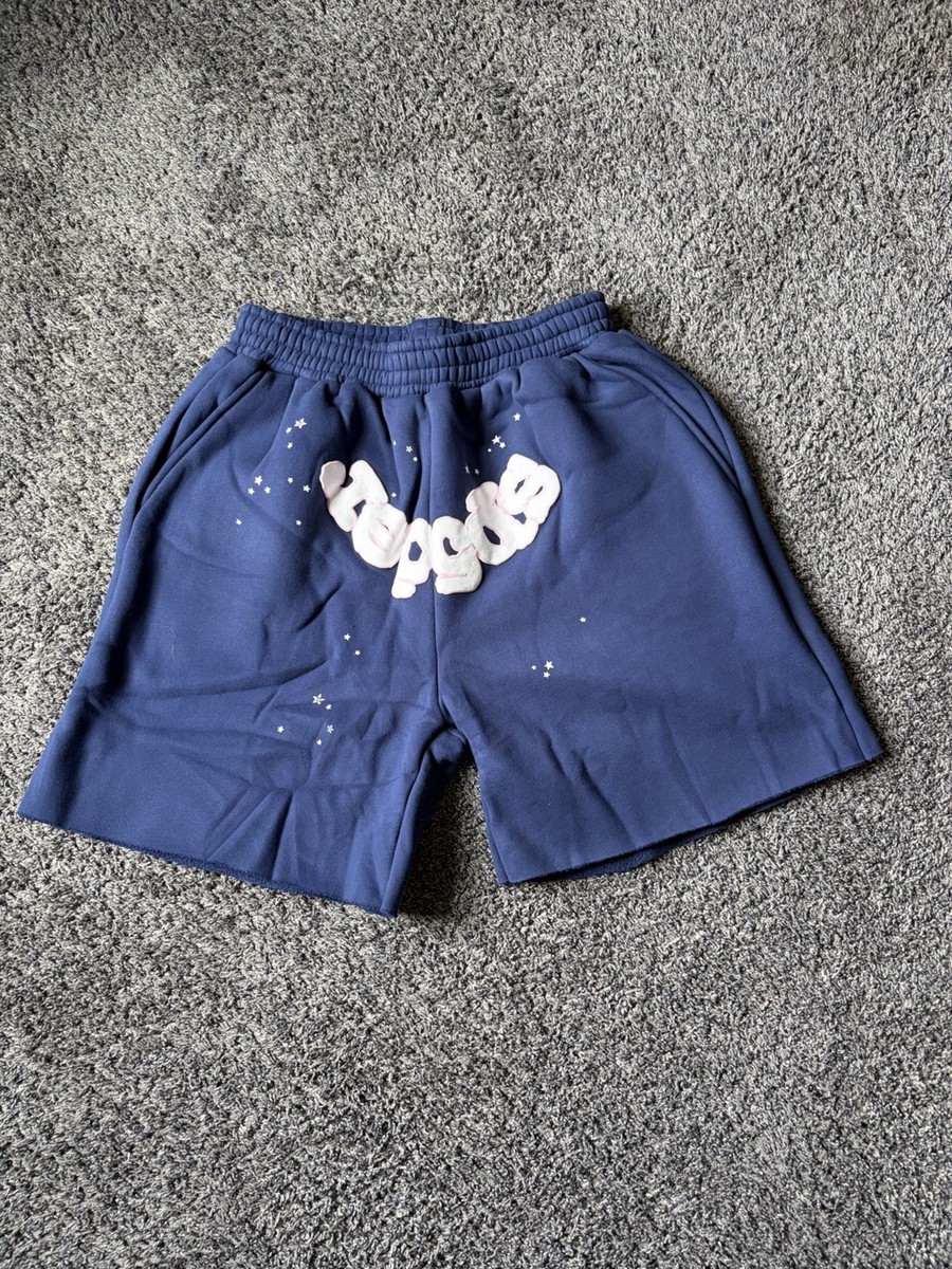 Sp5der OG Web Logo Sweat Shorts Navy | eBay