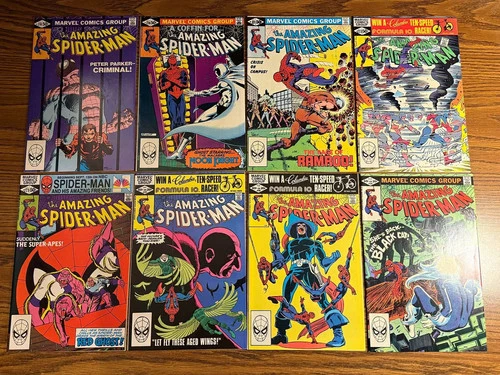 Amazing Spider-Man #219 thru 226 GROUP (8 Comics) Marvel 1981 Avg. VF-/VF