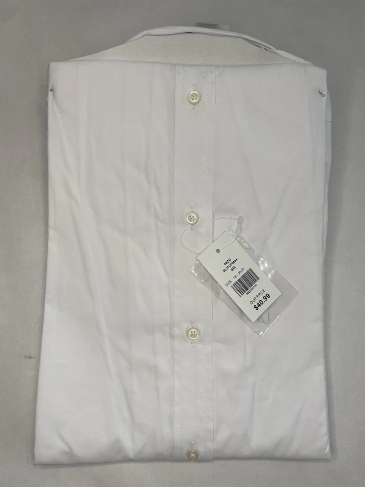 NUEVO CON ETIQUETAS Camisa de Vestir Joseph Abboud Motion Calce Ajustado Elastizado Botón Blanca 18 36/37 Foto 2 de 2