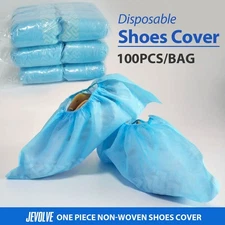 100 PCs (50Pairs) Disposable Anit-Slip PP Shoe Covers by JEVOLVE