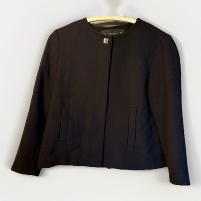 Zara basic blazer women's cardigan size M black jacket very classy excellent condition 