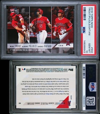 2018 Topps Now Shohei Ohtani #502 RC PSA 10 Gem Rookie Mike Trout