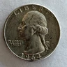 1964 U.S. SILVER WASHINGTON QUARTER CIRCULATED D MINT