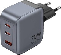 6922794789081 LadegeräT Vention 70 W Gan PD 1X USB-A 2X USB-C BK Vention