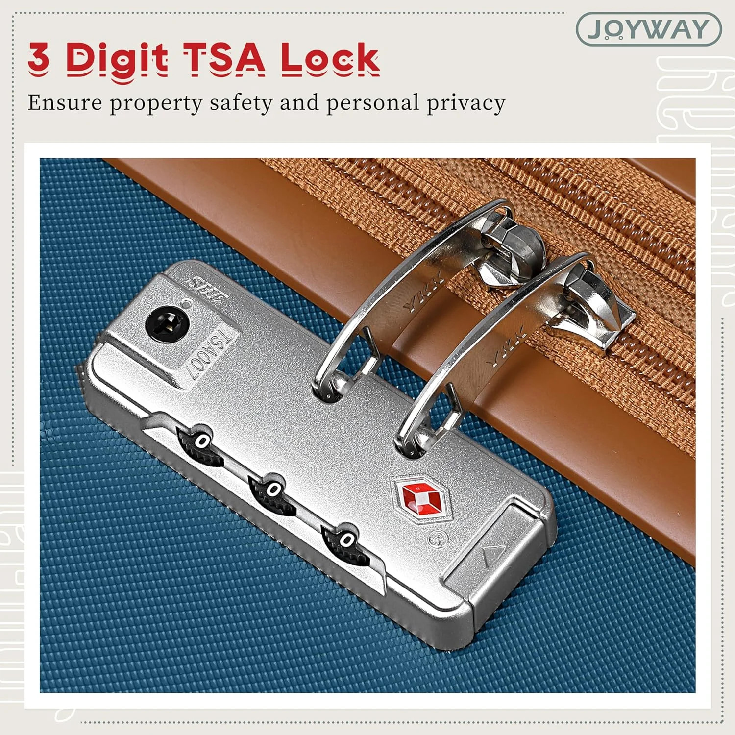 Joyway TR010 5-Piece Luggage Set ABS Hardshell Spinner Suitcase with TSA Lock
